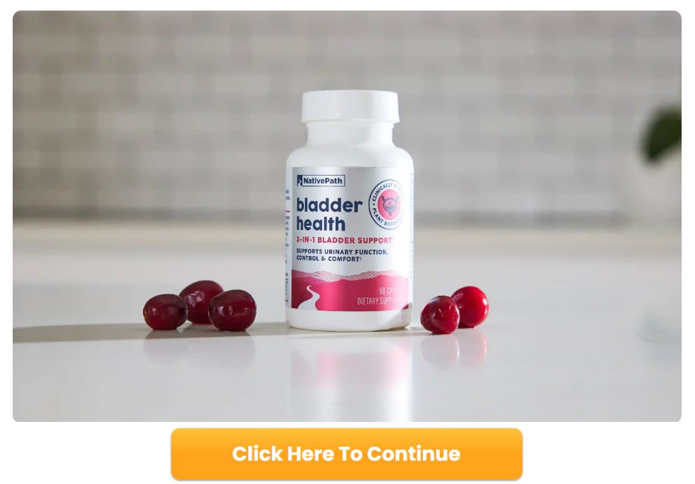 NativePath Bladder Health 3-in-1 supplement bottle with cranberries